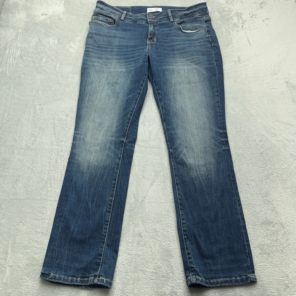 BKE Denim Gabby Straight Leg Jeans Mens 32x30 Blue Wash Curvy Fit High Rise